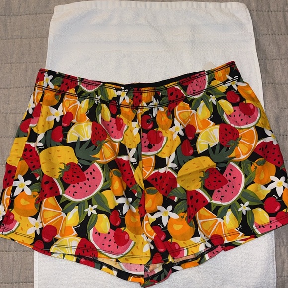 PINK by Victoria Secret- Fruit Print Boxers & Yellow high cut bikini NWT - Picture 3 of 14